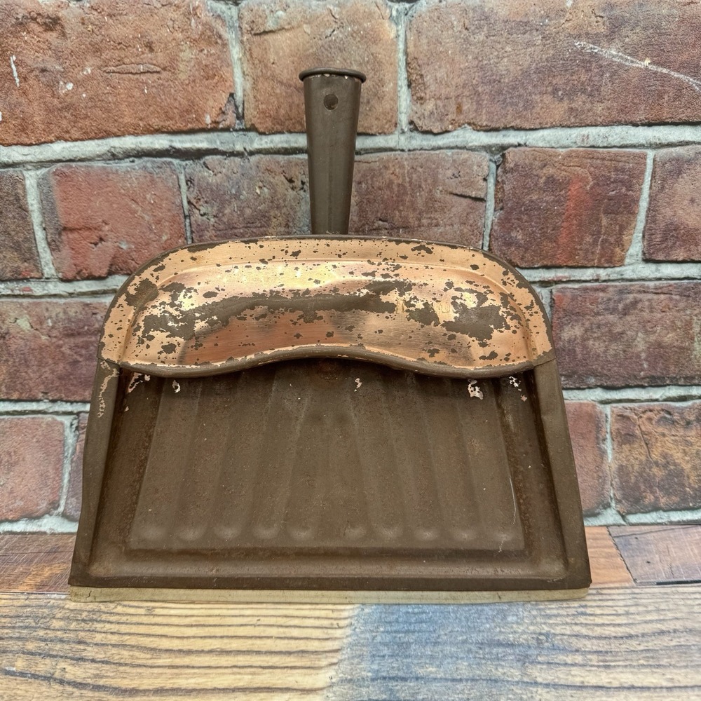 Vintage J.V. Reed Metal Dustpan 70s Copper Boho Cottage Core Country Prop Wear